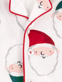Beige - Toddler 2-Piece Santa Coat Style Pajamas, Selected