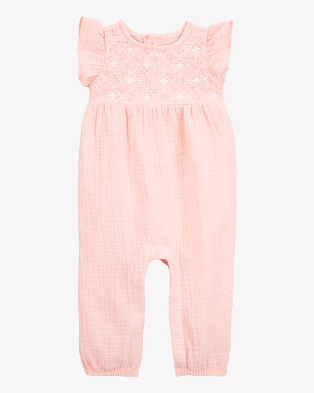 Product image 1 of Baby Cotton Gauze Jumpsuit - Pink