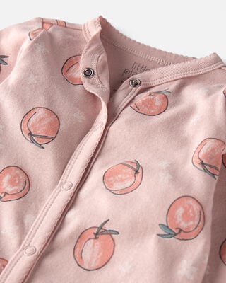 Product image 2 of Baby Organic Cotton Sleep & Play Pajamas in Peach Print