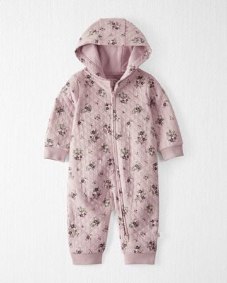 Product image 1 of Baby Quilted Double Knit Floral Pram Made with Organic Cotton