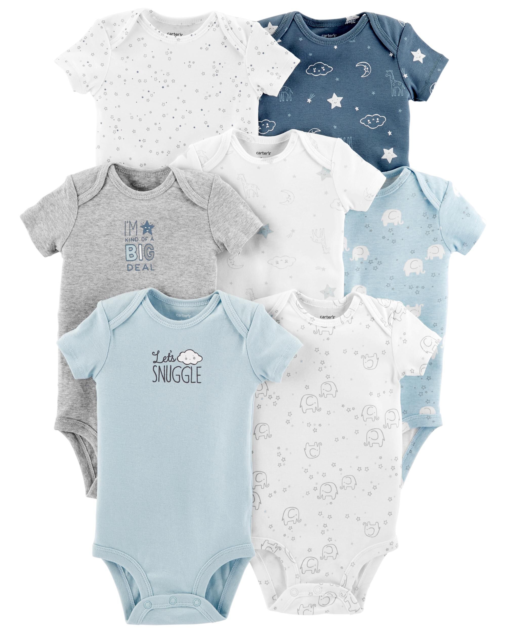 precious firsts made by carter's 6 short sleeve bodysuits