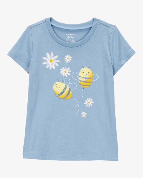  Product image 1 of Toddler Girl Bumble Bee Short-Sleeve Graphic Tee - Blue