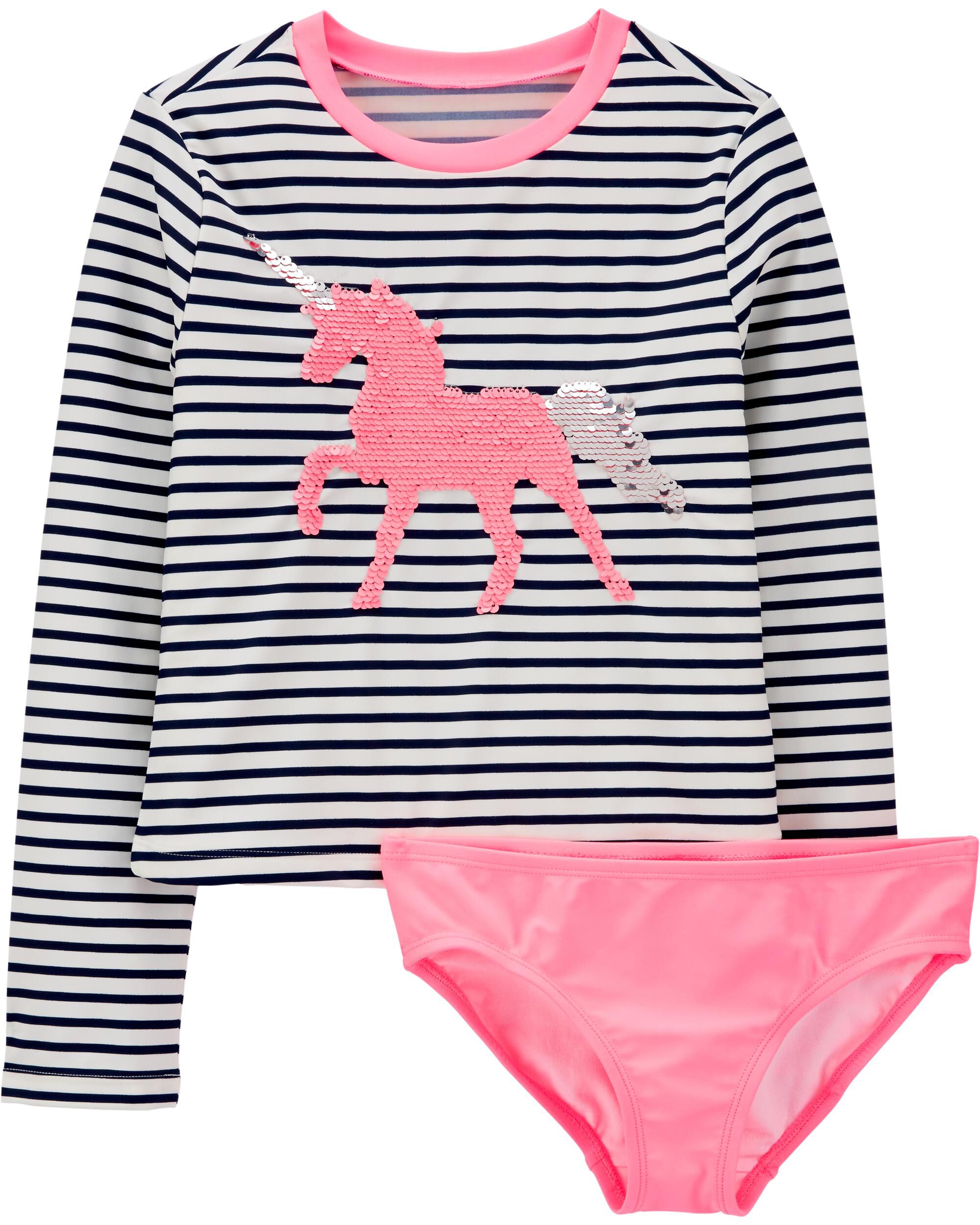unicorn rash guard swimsuit
