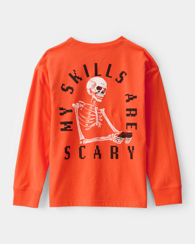 Product image 2 of Kid Halloween Video Game Long-Sleeve Graphic Tee - Orange