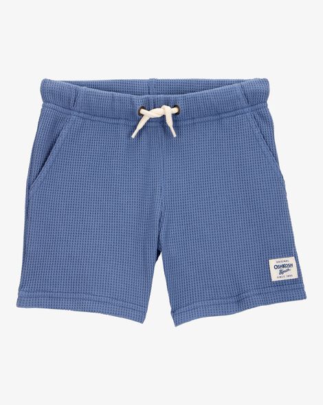  Product image 1 of Toddler Waffle Knit Drawstring Shorts -Blue