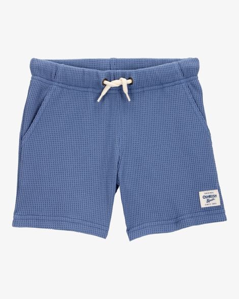Product image 1 of Toddler Waffle Knit Drawstring Shorts -Blue