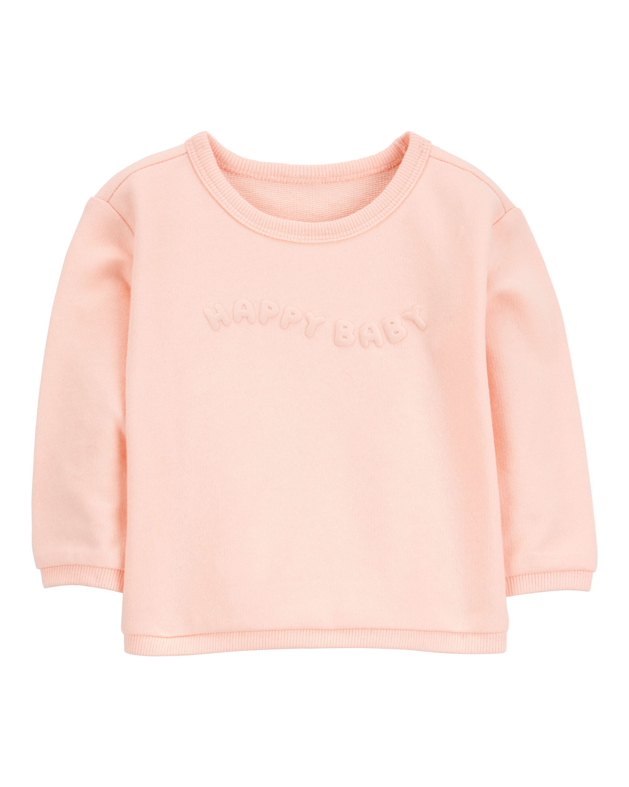 Baby Happy French Terry Pullover - Pink
