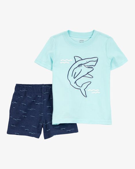  Product image 1 of Toddler 2-Piece Shark Outfit Set - Blue