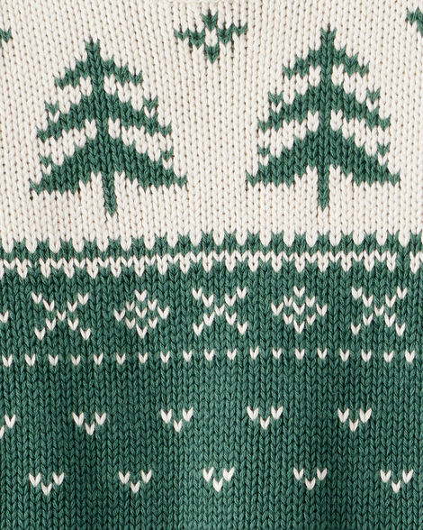 Product image 3 of Toddler Organic Cotton Evergreen Fair Isle Sweater