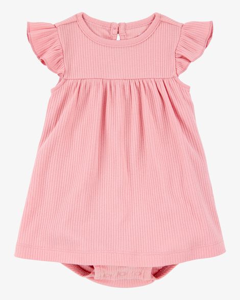  Product image 2 of Baby 2-Piece Bodysuit Dress & Cardigan Set - Pink/Ivory