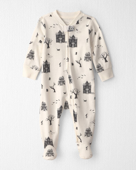 Baby Organic Cotton Sleep & Play Pajamas in Spooky Village