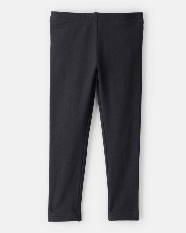 Product image 2 of Toddler Girl Cotton Stretch Leggings - Black