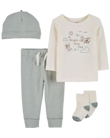 Baby 4-Piece Airplane Outfit Set