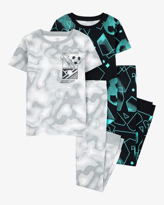 Product image 1 of Kid 4-Piece Sports Cotton Pajamas