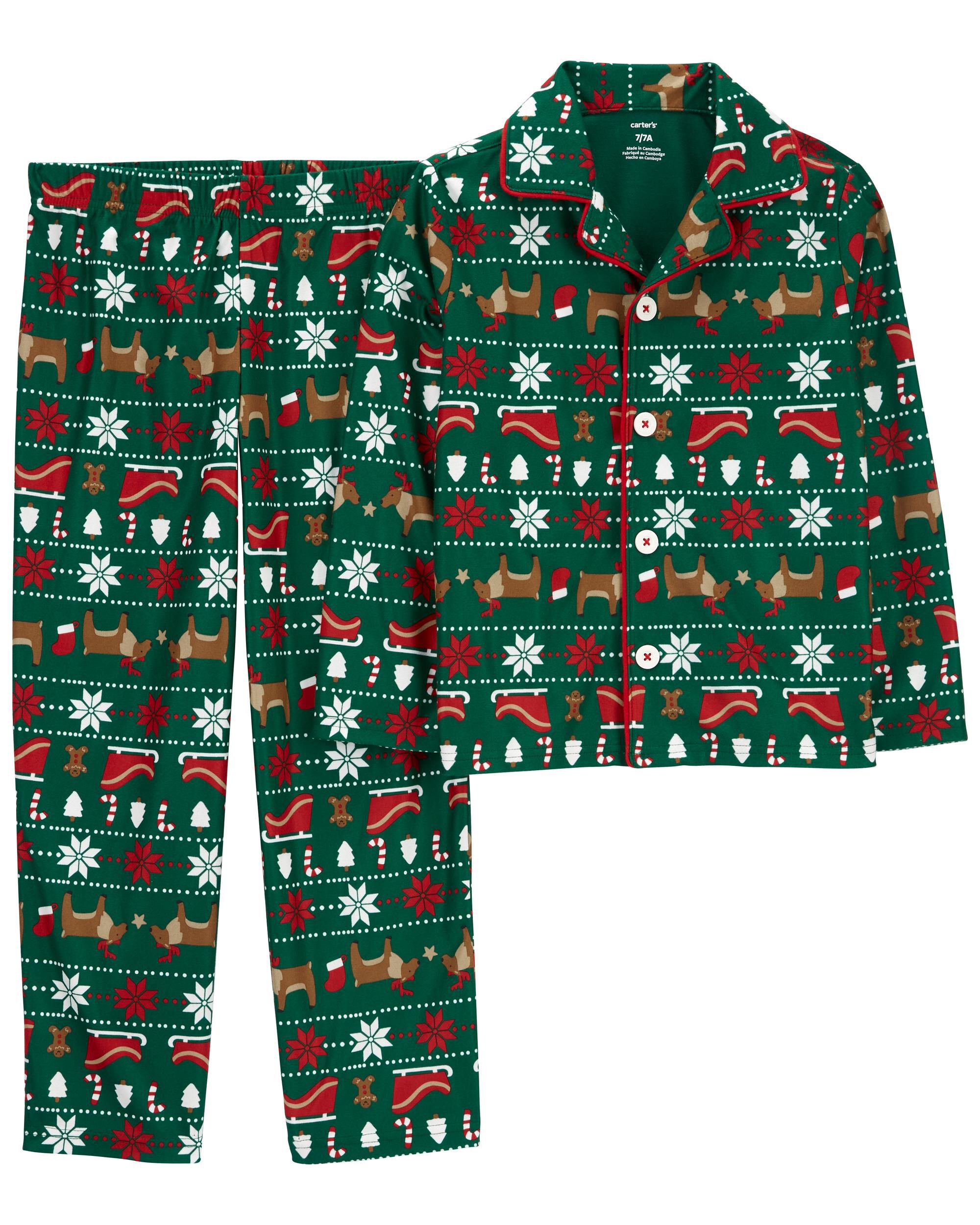 Kid 2 Piece Fair Isle Fleece Coat Style Pajamas Carter s Carter s