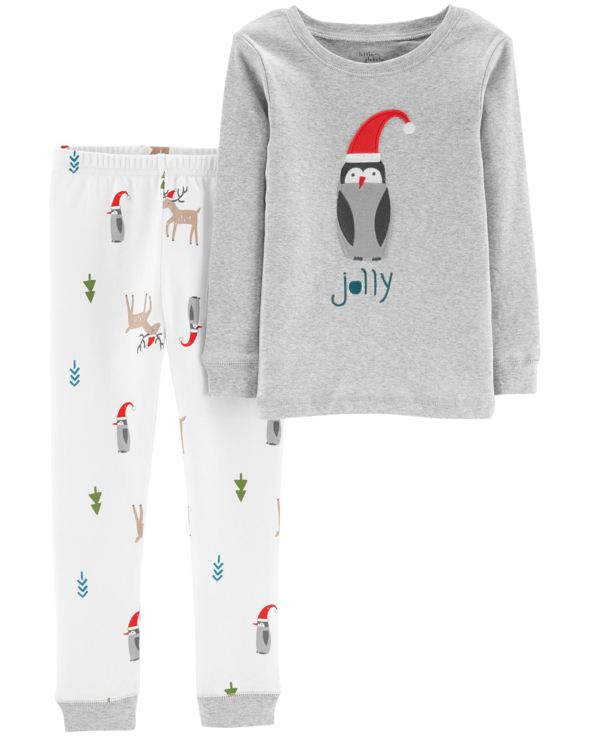 Carters Baby Boys Christmas 2-Piece Snug Fit Cotton Pajamas Set- Baby