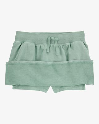 Product image 2 of Kid Active Drawstring French Terry Skort - Green