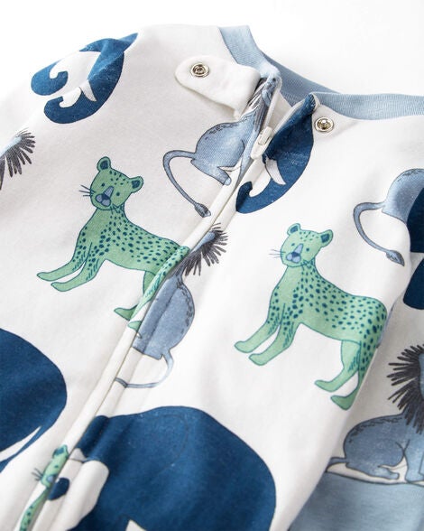  Product image 3 of Baby Organic Cotton Sleep & Play Pajamas in Wildlife Print