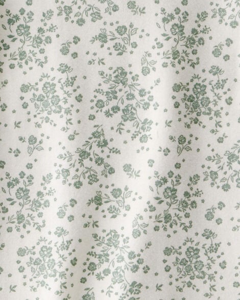 Product image 2 of Toddler Floral Short-Sleeve Fashion Top - Green/White