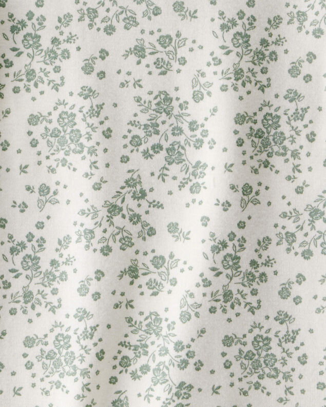 Product image 2 of Toddler Floral Short-Sleeve Fashion Top - Green/White