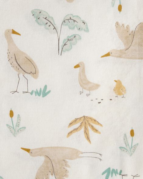 Product image 4 of Baby 4-Pack Stork Print Receiving Blankets - Yellow