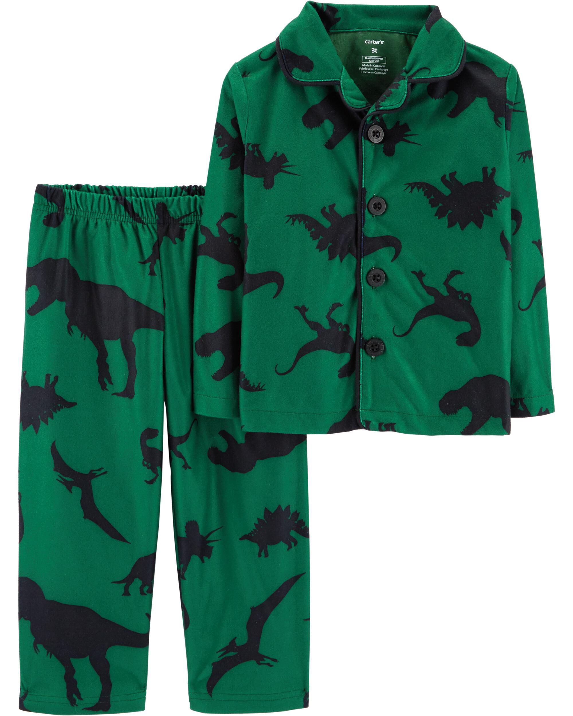 carters fleece dinosaur pajamas