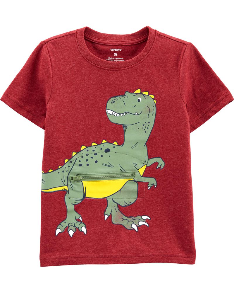 Dinosaur Peek A Boo Snow Yarn Tee Carters Com