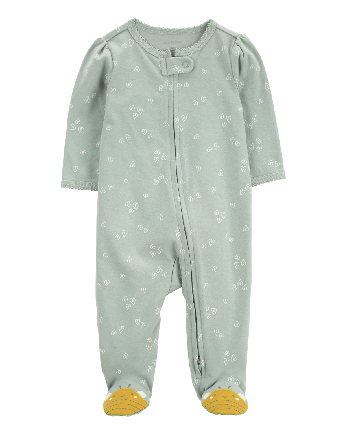 Baby Green Apple 2-Way Zip Sleep & Play Pajamas - Carter's