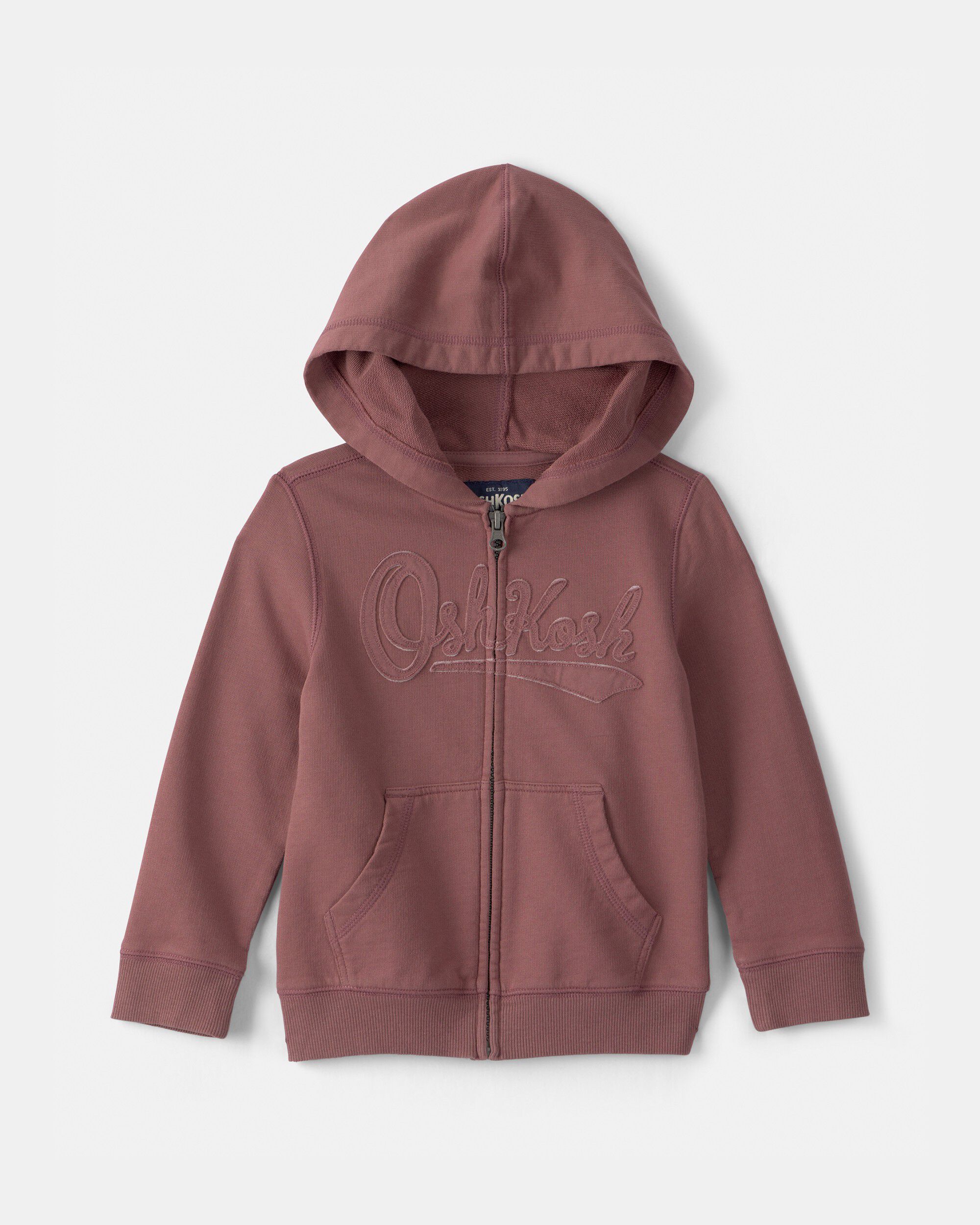 OshKosh B'gosh Toddler OshKosh Logo Zip-Up Hoodie 2T Brown