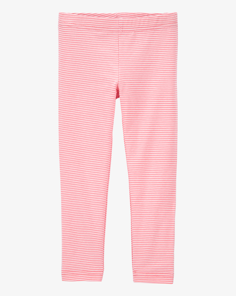 baby girl cotton striped stretch leggings