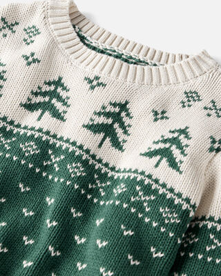Product image 2 of Kid Organic Cotton Evergreen Fair Isle Sweater 