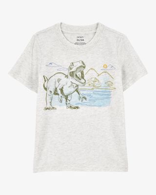 Product image 1 of Baby Short-Sleeve Dinosaur Tee - Grey