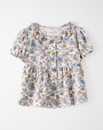 Baby Organic Cotton Floral Print Woven Top