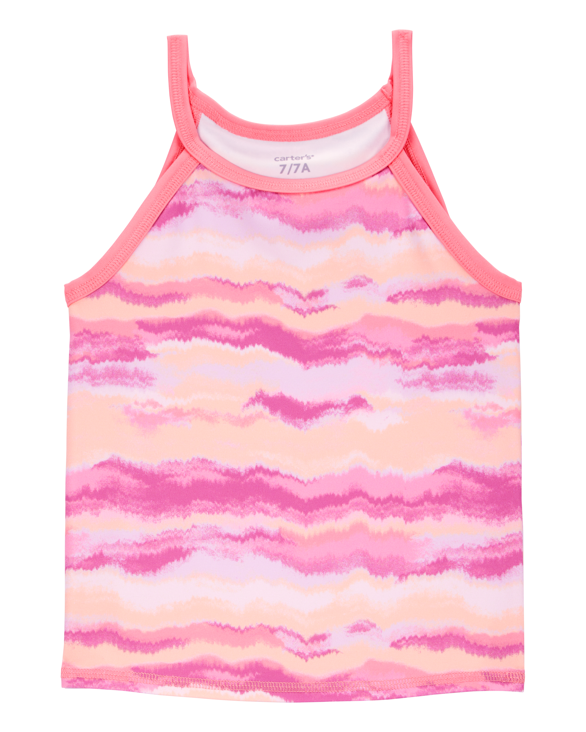 Kid Tie-Dye Print Sleeveless Tank - Pink
