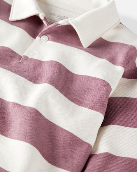  Product image 2 of Boys Organic Cotton Henley Top in Stripes