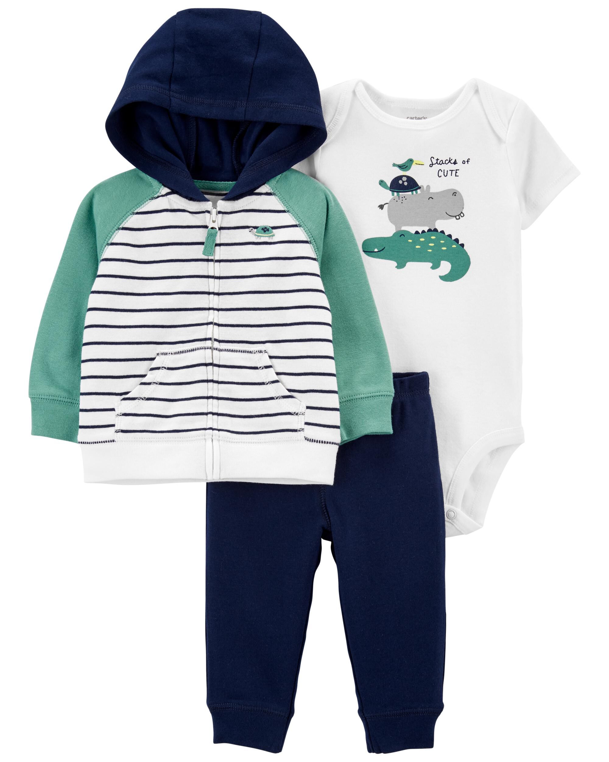 3-Piece Striped Little Jacket Set