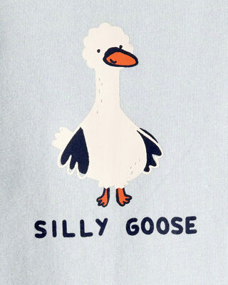 Product image 2 of Baby Silly Goose Cotton Long-Sleeve Graphic Bodysuit - Blue
