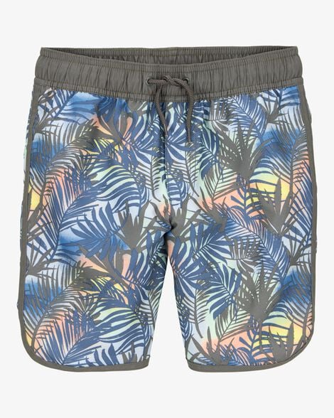Product image 1 of Boys Tropical-Print Pull-On Swim Trunks