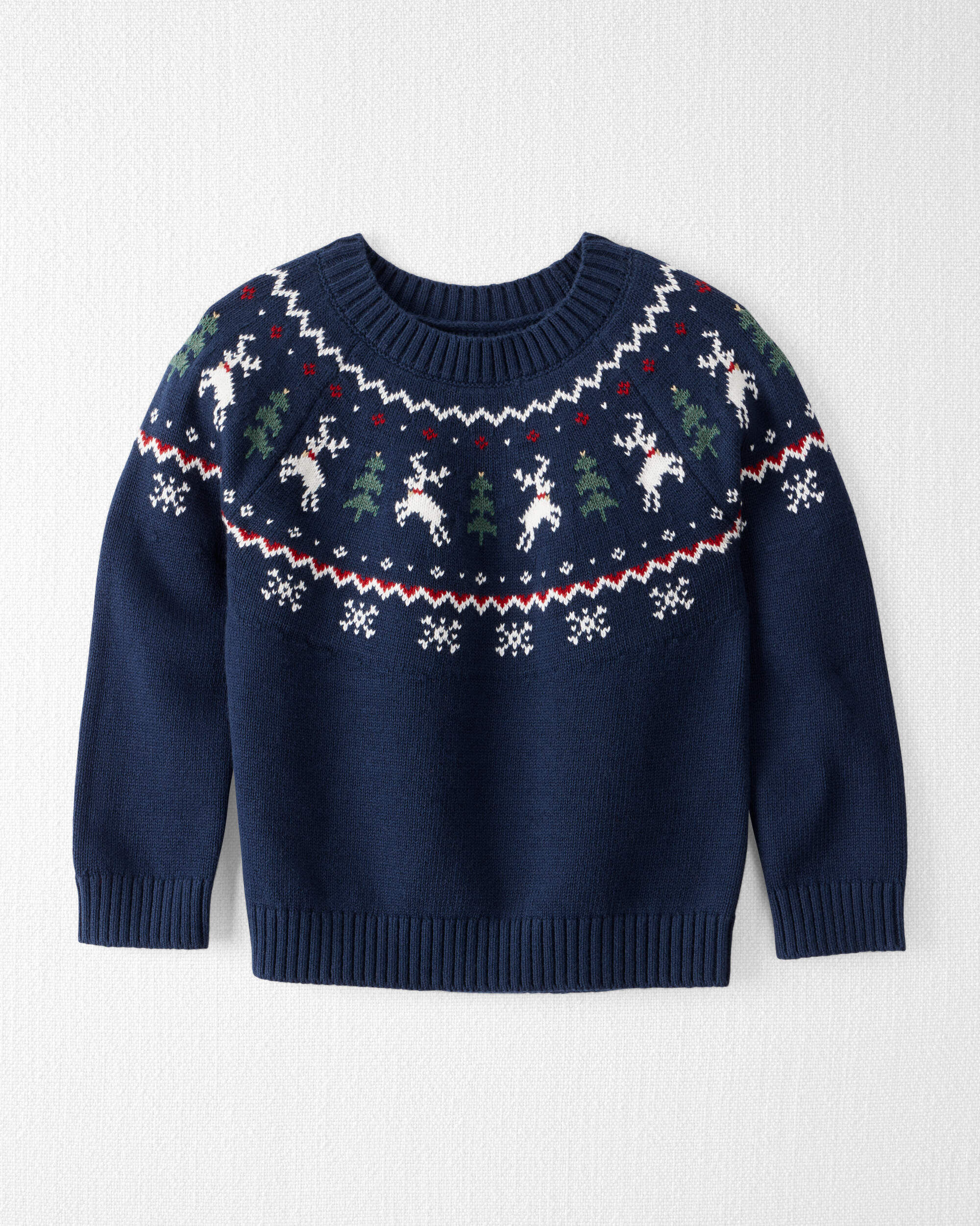 Toddler Fair Isle Organic Cotton Sweater