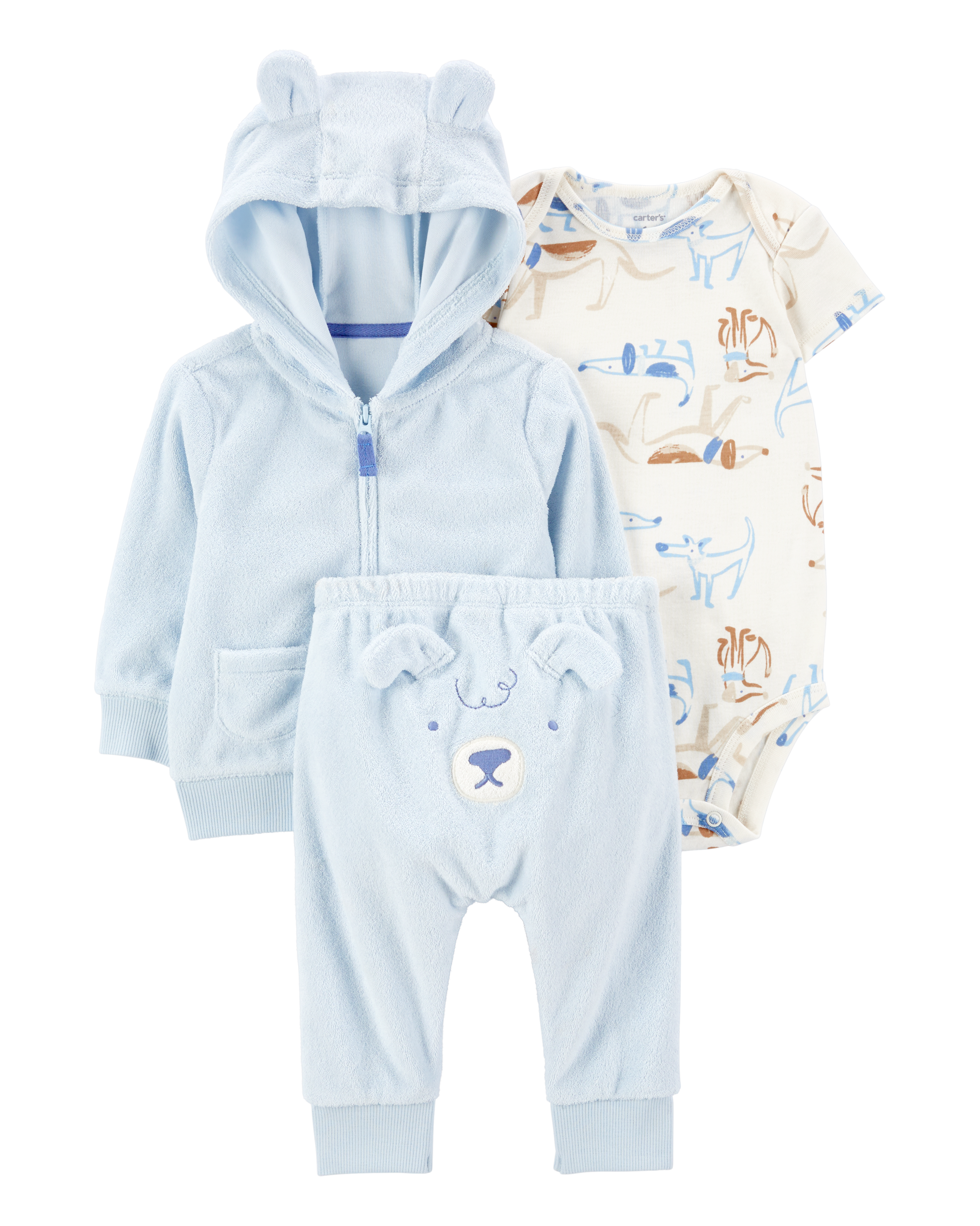 Baby 3-Piece Dog Little Jacket Set