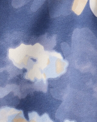 Product image 2 of Girls Floral Print DayDream Fleece Hooded Zip-Up Jacket - Blue