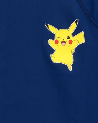 Product image 2 of Kid Pokémon™ Pikachu Long-Sleeve Rashguard Swim Top - Navy