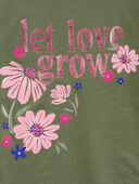 Green - Toddler Let Love Grow Floral Flutter Tee, Selected