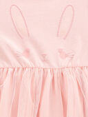 Pink - Toddler Bunny Tutu Short-Sleeve Dress - Pink, Selected