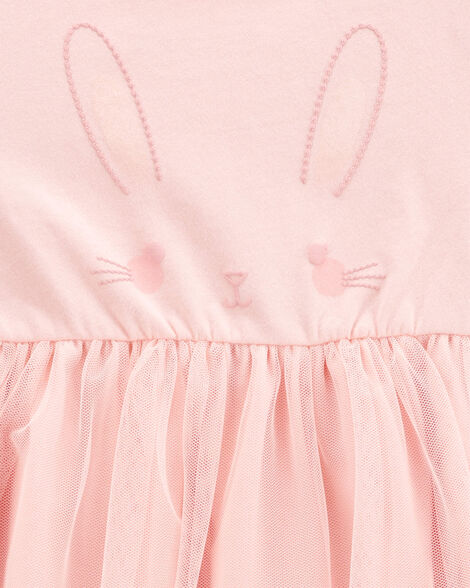  Product image 3 of Toddler Bunny Tutu Short-Sleeve Dress - Pink