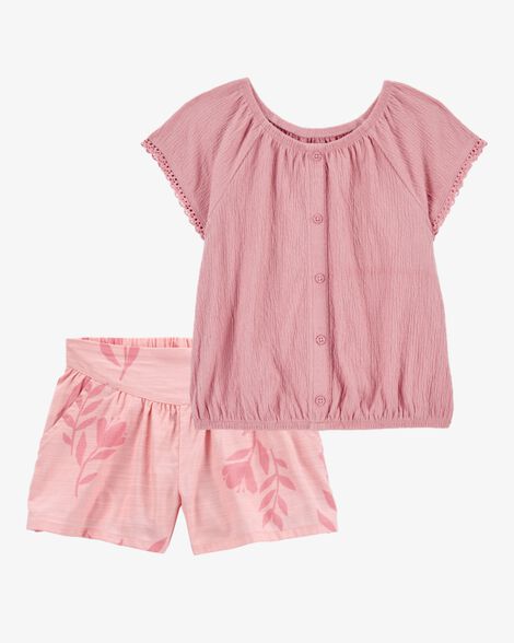  Product image 1 of Kid 2-Piece Fashion Top & Floral Sun Shorts Set