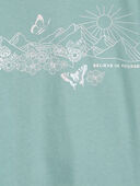 Teal - Kid Mountains Active Tee, Selected