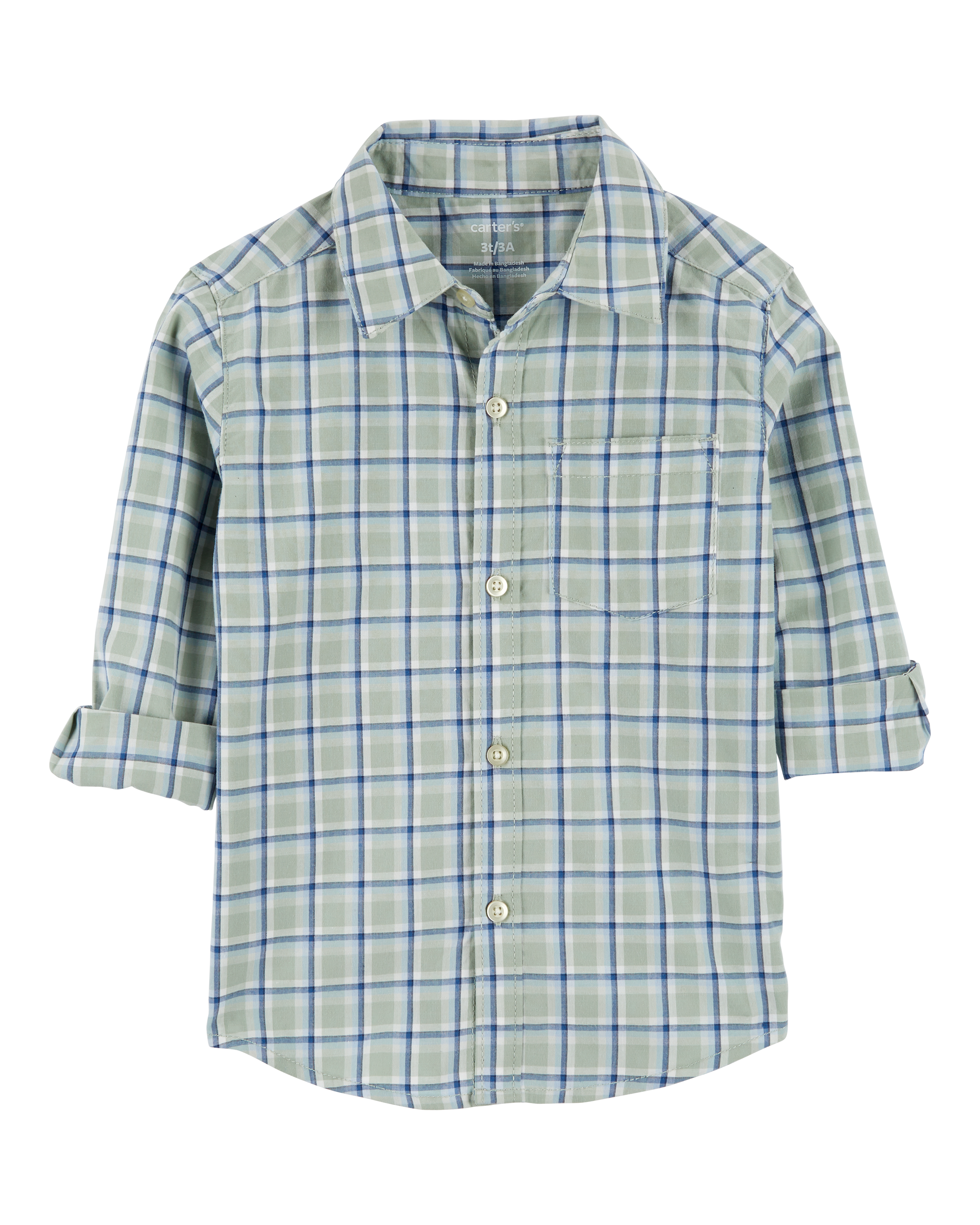 Toddler Plaid Button-Front Shirt