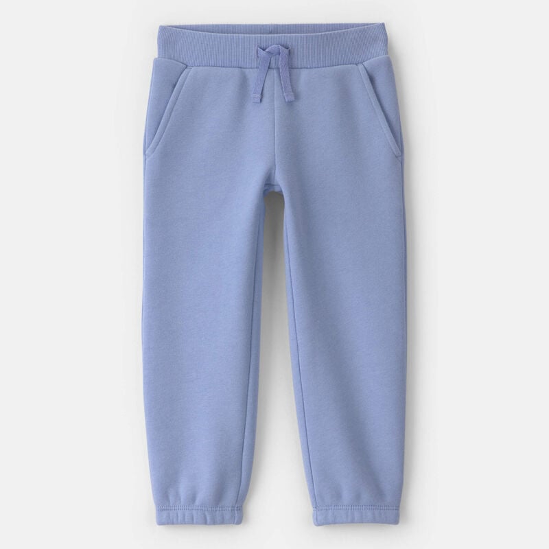 Toddler Girl Fleece Joggers - Periwinkle Blue