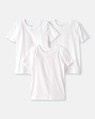 Product image 1 of Boys 3-Pack Short-Sleeve Undershirts - White
